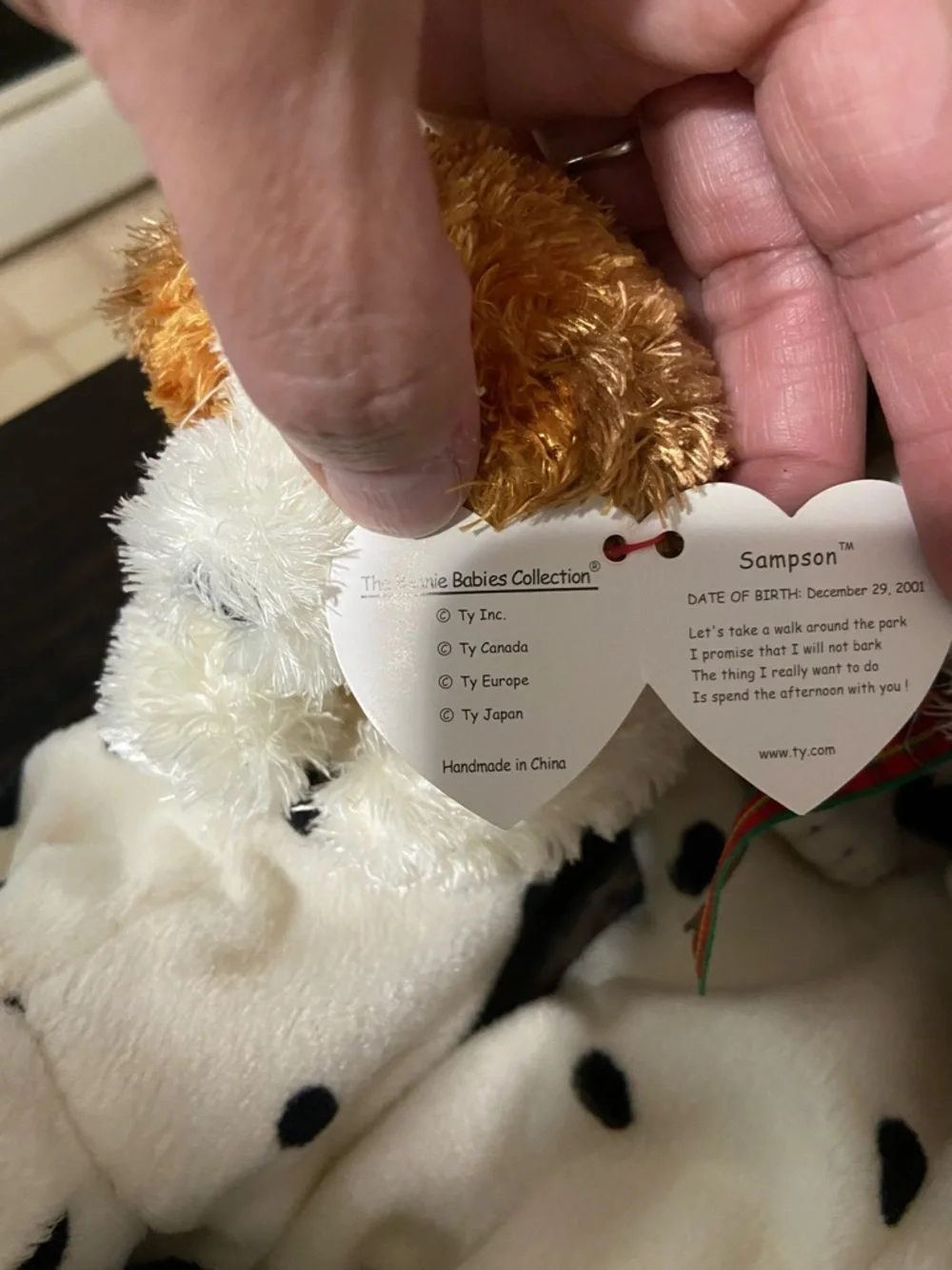 TY Beanie Baby Plush Dog Collection - Assorted Tan, Brown, White, Black, Gray